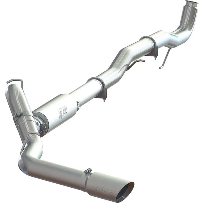 2011 - 2015 4" Down Pipe Back, Race System, without bungs, with muffler and tip, 304 SS